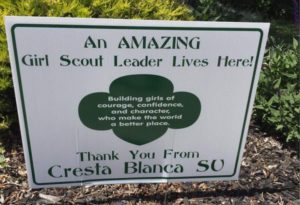 Girl Scout Thank You Sign