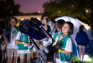 Girl Scout with Telescope